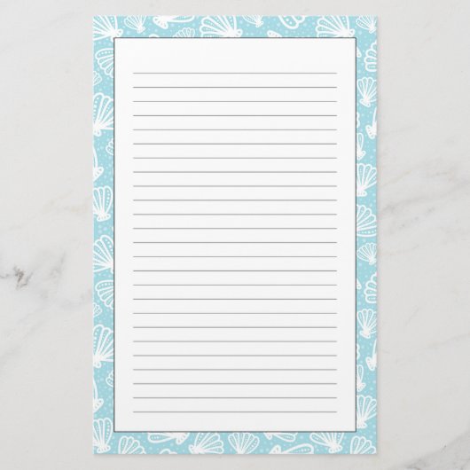 Summer Shell Pattern Briefpapier (Voorkant)