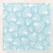 Summer Shell Pattern Glazen Onderzetter (Voorkant)