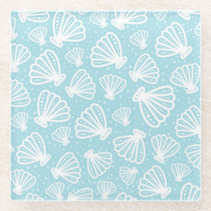 Summer Shell Pattern Glazen Onderzetter