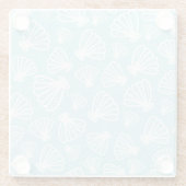 Summer Shell Pattern Glazen Onderzetter (Achterkant)