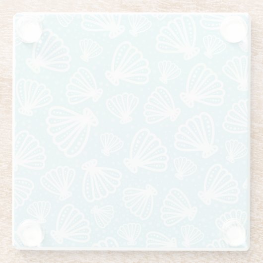 Summer Shell Pattern Glazen Onderzetter (Achterkant)