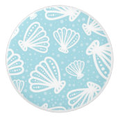 Summer Shell Pattern Keramische Knop (Voorkant)