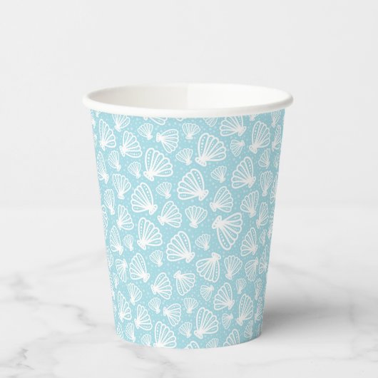 Summer Shell Pattern Papieren Bekers (Links)