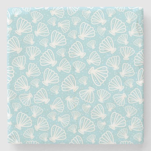 Summer Shell Pattern Stenen Onderzetter (Voorkant)