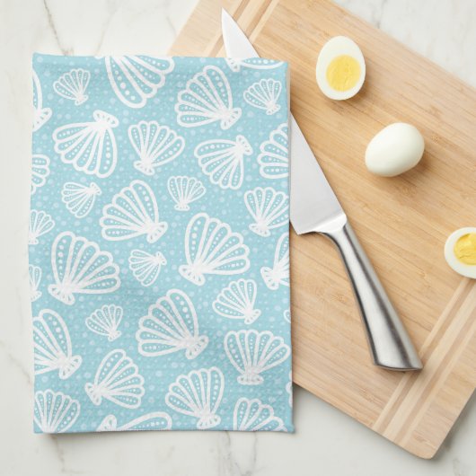 Summer Shell Pattern Theedoek (Quarter Fold)