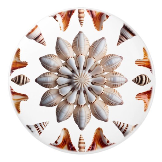 Summer Shells-patroon Keramische Knop (Voorkant)