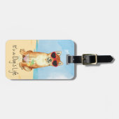 Summer Shiba Inu Bagagelabel (Voorkant horizontaal)