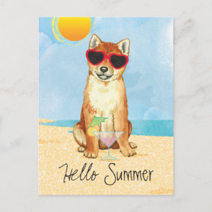 Summer Shiba Inu Briefkaart