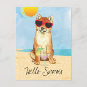 Summer Shiba Inu Briefkaart (Voorkant)