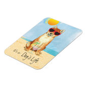 Summer Shiba Inu Magneet (Linkerzijde)