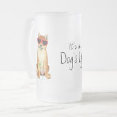 Summer Shiba Inu Matglas Bierpul (Voorkant links)