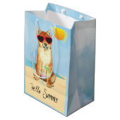 Summer Shiba Inu Medium Cadeauzakje (Achterkant Gekanteld)