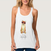 Summer Shiba Inu Tanktop (Voorkant)