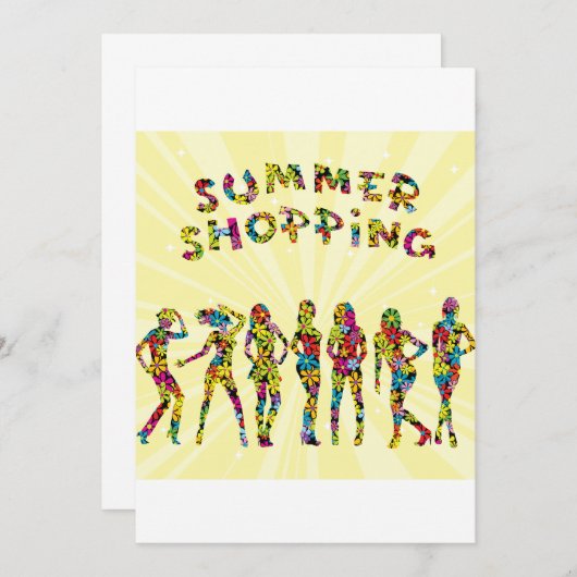 Summer Shoping Kaart (Voorkant / Achterkant)
