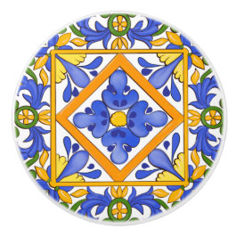 Summer, Siciliaanse tegels, majolica, Middellandse Keramische Knop