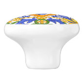 Summer, Siciliaanse tegels, majolica, Middellandse Keramische Knop (Zijkant)