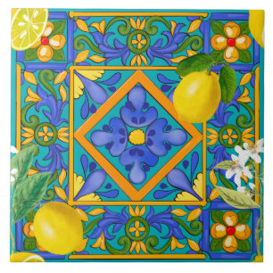 Summer, Siciliaanse tegels, majolica, Middellandse Tegeltje