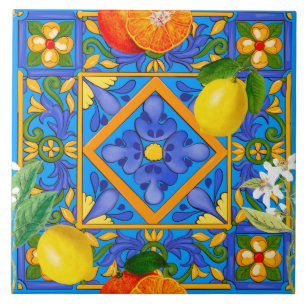 Summer, Siciliaanse tegels, majolica, Middellandse Tegeltje