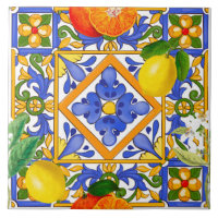 Summer, Siciliaanse tegels, majolica, Middellandse