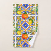 Summer ,Sicilian tiles ,citrus,oranges,majolica Bad Handdoek (Handdoek)