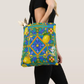 Summer ,Sicilian tiles ,citrus,oranges,majolica Tote Bag (Dichtbij)