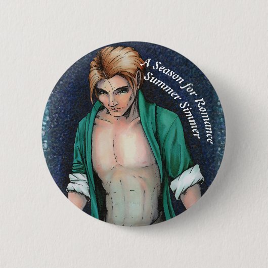Summer Simmer Mage Ronde Button 5,7 Cm (Voorkant)