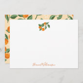 Summer Sinaasappels Boho Natuur Personalized Bedankkaart (Voorkant / Achterkant)