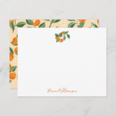 Summer  Sinaasappels Boho Natuur Personalized Notitiekaartje (Voorkant / Achterkant)