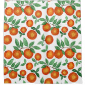 Summer Sinaasappels Citrus Waterverf Fruit Pattern Douchegordijn (Voorkant)