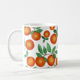 Summer Sinaasappels Citrus Waterverf Fruit Pattern Koffiemok