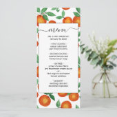 Summer Sinaasappels Citrus Waterverf Fruit Pattern Menu (Staand voorkant)