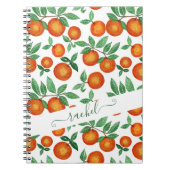 Summer Sinaasappels Citrus Waterverf Fruit Pattern Notitieboek (Voorkant)