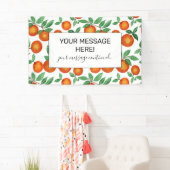 Summer Sinaasappels Citrus Waterverf Fruit Pattern Spandoek (Insitu)