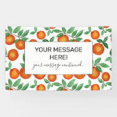 Summer Sinaasappels Citrus Waterverf Fruit Pattern Spandoek (Horizontaal)