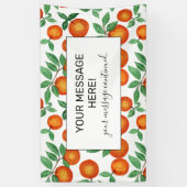 Summer Sinaasappels Citrus Waterverf Fruit Pattern Spandoek (Verticaal)
