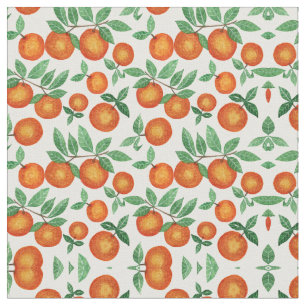 Summer Sinaasappels Citrus Waterverf Fruit Pattern Stof