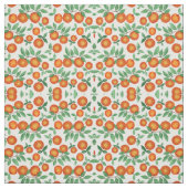 Summer Sinaasappels Citrus Waterverf Fruit Pattern Stof (Swatch)