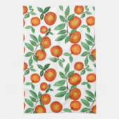 Summer Sinaasappels Citrus Waterverf Fruit Pattern Theedoek (Verticaal)