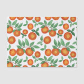 Summer Sinaasappels Citrus Waterverf Fruit Pattern Tissuepapier (Voorkant)