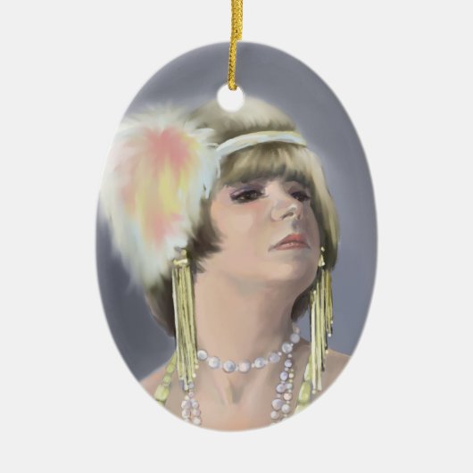 Summer Siren Oval Ornament (Voorkant)