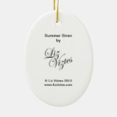 Summer Siren Oval Ornament (Achterkant)