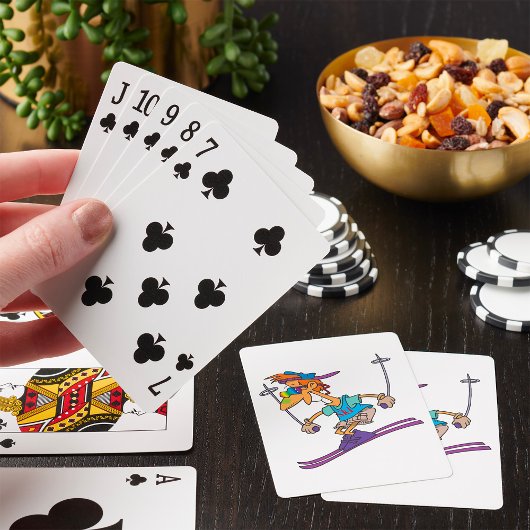 Summer Skier Pokerkaarten