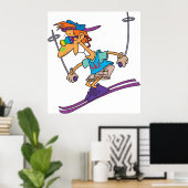 Summer Skier Poster (Thuiskantoor)