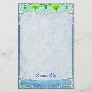 Summer Sky - Art Nouveau Stationery Briefpapier