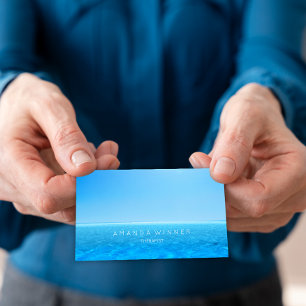 Summer Sky Ocean Therapist Psychologist Couch Visitekaartje