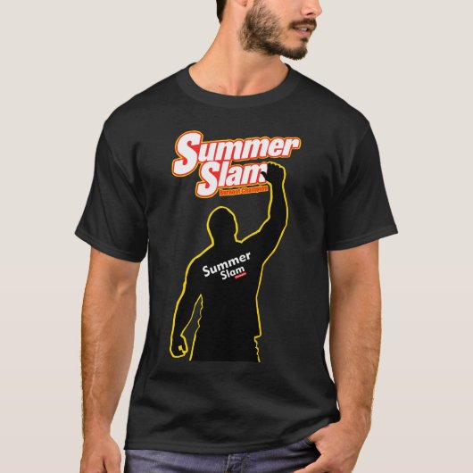 Summer Slam Burnout Champion Wrestling Style T-shirt (Voorkant)
