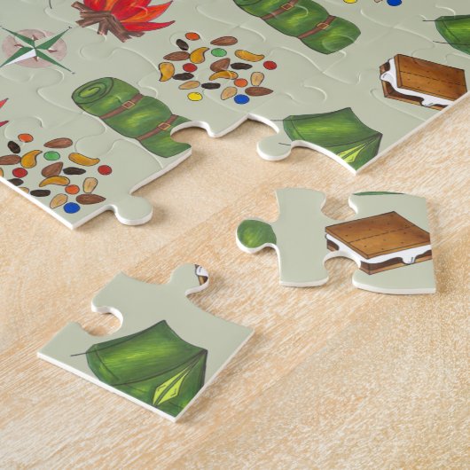 Summer Sleepaway Camp Camping Théle Puzzle Legpuzzel (Zijkant)