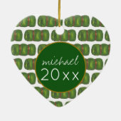 Summer Sleepaway Camp Green Sleeping Bag Keramisch Ornament (Achterkant)