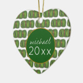 Summer Sleepaway Camp Green Sleeping Bag Keramisch Ornament (Links)