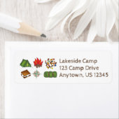 Summer Sleepaway Camp Tent Campfire Compass S'more Etiket (Insitu)